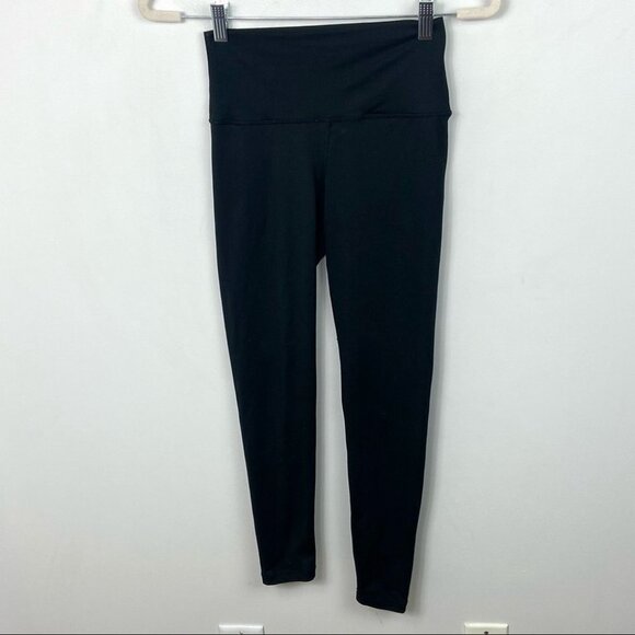 Aerie Black High Waisted Legging Play Real Me 7/8 Pant Size Small Stretch Pants - Picture 8 of 8